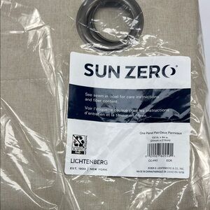 Sun Zero Beige Curtain One Panel Pair